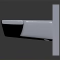 White Metal Door Handle With Modern Sleek Design For Home Hardware Tools 3d model