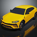 Yellow Sports SUV With Modern Exterior Design Sleek Body And Black Wheels