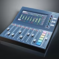 portable synthesizer mixer reverberator tuner mixer mixing equipment 3d model