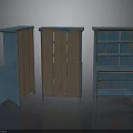 Vintage Blue Furniture with Various Designs Including Cabinets Bookshelf and Drawer
