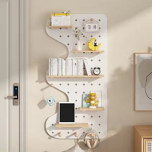 Living room hole board storage rack 3d model