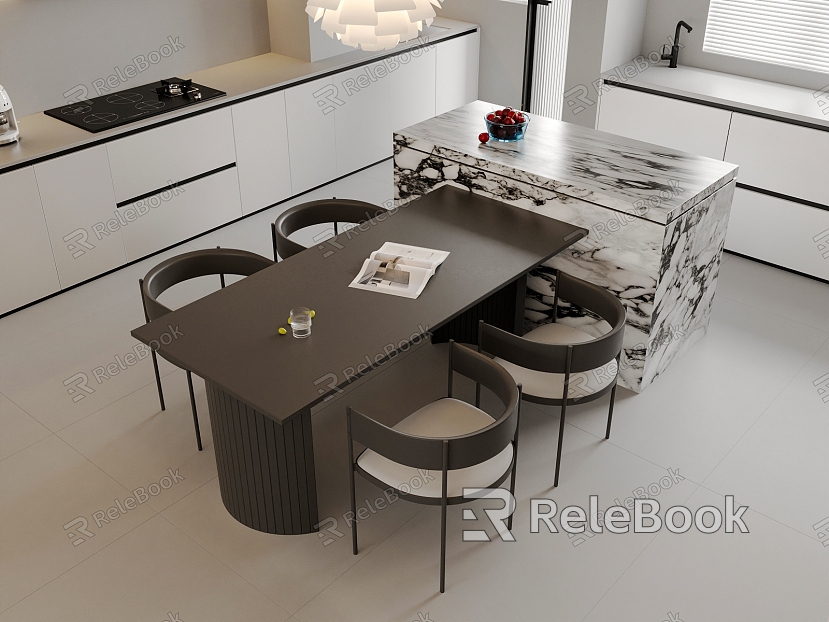 Modern Island Table and Chair Table for Four model