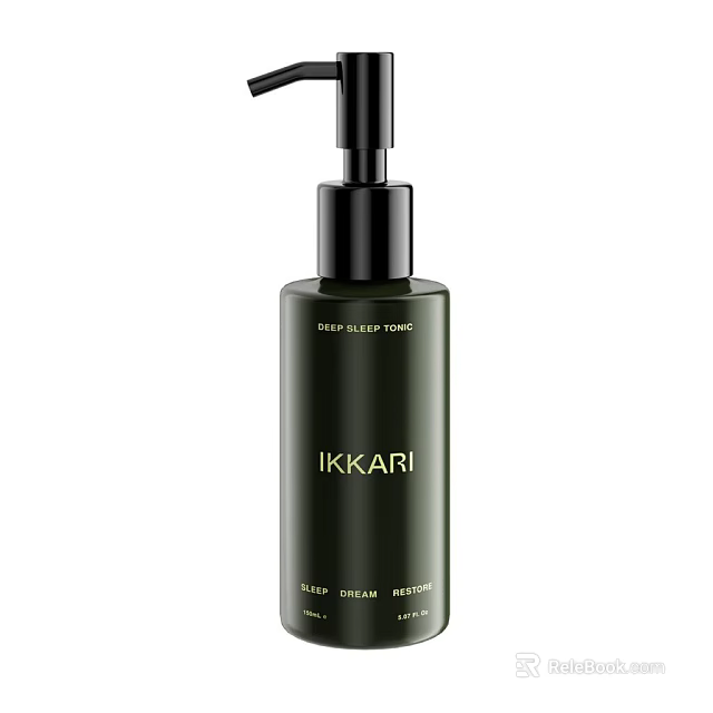 Elegant IKKARI Dark Green Ultra Hydrating Mist Bathroom Accessory for Deep Sleep 3d model 
