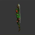 Fantasy Nature Elf Character With Plant Decorated Body Green Limb And Flower Details