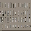 Various Modern Wall Lamps With Different Designs And Metal Glass Finishes