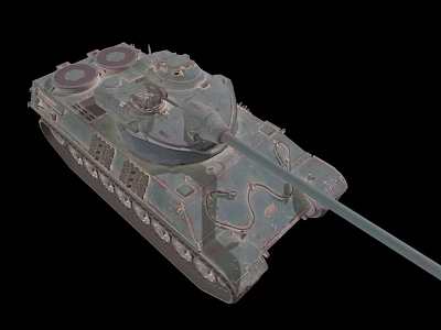 Detailed Military Tank With Long Barrel Turret Tracks And Armored Design 3d model