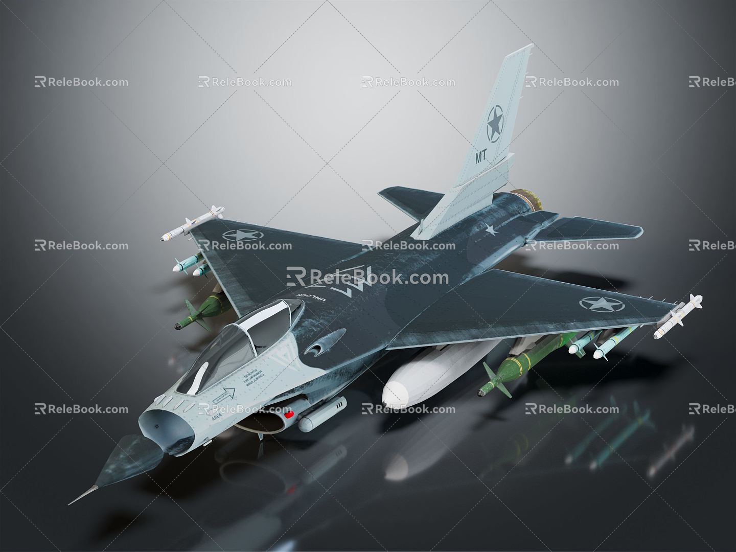 Modern Fighter Fighting Falcon 3d model