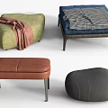 Modern Sofa Stool Cushion Lazy Sofa Stool 3d model