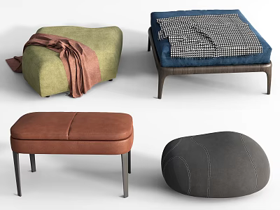 Modern Sofa Stool Cushion Lazy Sofa Stool 3d model