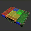 Colorful Multi Compartment Storage Box For Daily Supplies With Transparent Lid