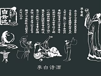 Li Bai Poetry Wine Ancient Wine Tasting Wine Icon Wine Culture Elements 3d model