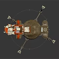 Advanced Lunar Lander With Mechanical Structure And Scientific Instruments For Space Exploration
