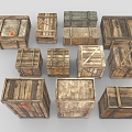 Explosive Box Wooden Box Cargo Box Cargo Box Cargo Box Cargo Container Terminal Box Low Face Number Low Mold Simple Mold Game Movie Level Realism 3d model