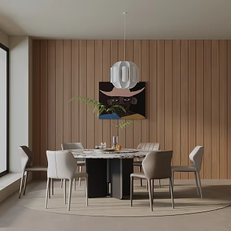 Modern table combination 3d model