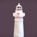 White And Pink Sports Equipment With Lighthouse Shaped Structure For Athletic Training Drills