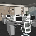 Modern Office Public Area Office Hall Studio Shared Office 3d model