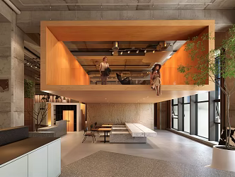 Post-modern Exhibition Hall Exhibition Hall 3d model
