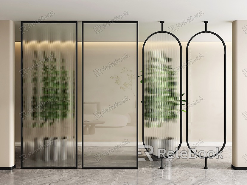 Modern Changhong Glass Partition Screen Kitchen Partition Screen Partition Corridor Partition Frosted Glass Partition model