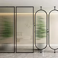 Modern Changhong Glass Partition Screen Kitchen Partition Screen Partition Corridor Partition Frosted Glass Partition 3d model