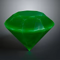Lustrous Green Diamond Gemstone With Polished Faceted Surface And Vibrant Color