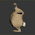 Fluffy Cartoon Style Game Movie Character With Long Ears And Outstretched Arms