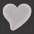 Soft Red Heart Shaped Plush Furry Pillow For Cozy Home Decor