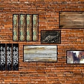 Industrial LOFT oil painting mural 3d model