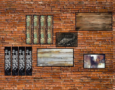 Industrial LOFT oil painting mural 3d model