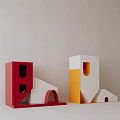 Colorful Geometric Architectural Models Decoration