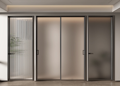 Glass door 3d model