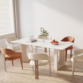 Modern table combination 3d model