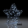 Star Shaped Decorative Light with Wire Frame and LED Lights for Home Decoration 3d model