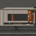 Modern TV background wall 3d model