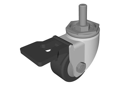 modern wheel pulley 3d model