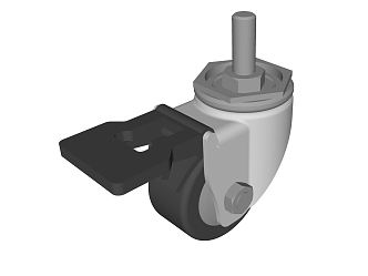 modern wheel pulley 3d model