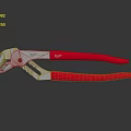 Professional Tiger Brand Hardware Pliers With Red Ergonomic Handles And Silver Metal Body