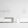 Modern reception desk Simple reception desk Front desk 3d model
