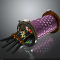 Character And Creature Themed Mechanical Art With Pink Honeycomb Octopus Tentacles And Golden Accents