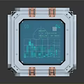 Futuristic Tech Console Featuring Multiple Screens Data Charts And Green Interface