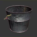 Vintage Metal Bucket With Sturdy Handle For Daily Household Use And Rustic Design