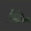 Cold weapons Sword Axe Hook Fork Spear Trident Melee Weapon Military 3d model