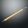 Yellow Barrel Gray Cap Pen with Sleek Design as Essential Daily Writing Tool