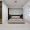 Modern Minimalist Living and Dining Room With Built In TV Wall And Marble Coffee Table