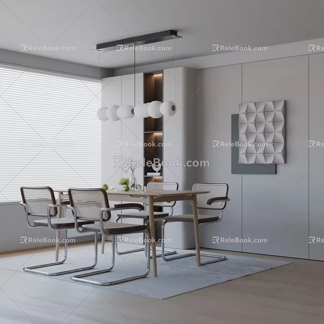 Modern table combination 3d model