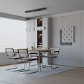 Modern table combination 3d model