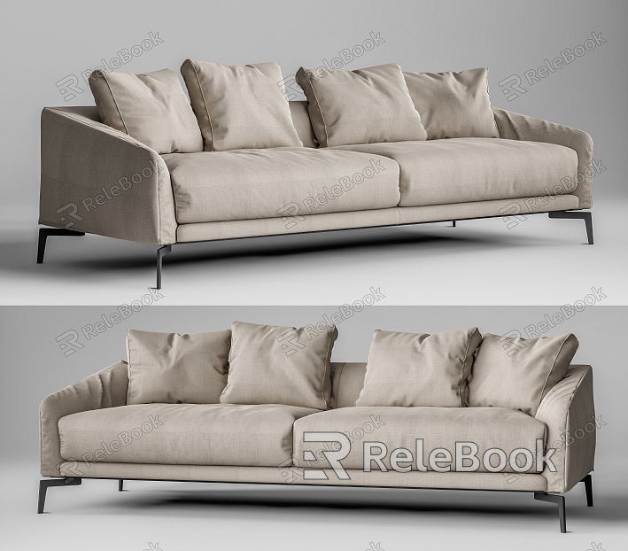 Alivar Land Office Sofa Multiplayer Sofa Minimal Sofa model