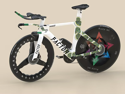 Stylish FACTOR Racing Bicycle With Unique Graphic Design 3d model