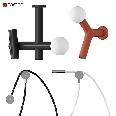 Contemporary Wall Lights With Sleek Modern Designs And Various Color Finishes 3d model