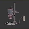 Household Kitchen Appliance With Metal Base Platform Coil Component White Control Panel And Power Cord