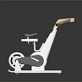 White And Yellow Home Workout Fitness Equipment With Adjustable Seat Handle And Pedals